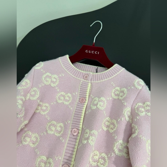 Gucci Pink Women's GG Wool cardigan - Picture 5 of 6
